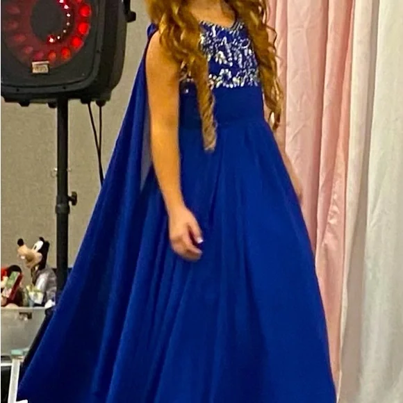 princess polly baby blue dress Royal Blue Polka Dot Dress with Collar for Girls Pageant Personality W –  Unique Boutique Kathy